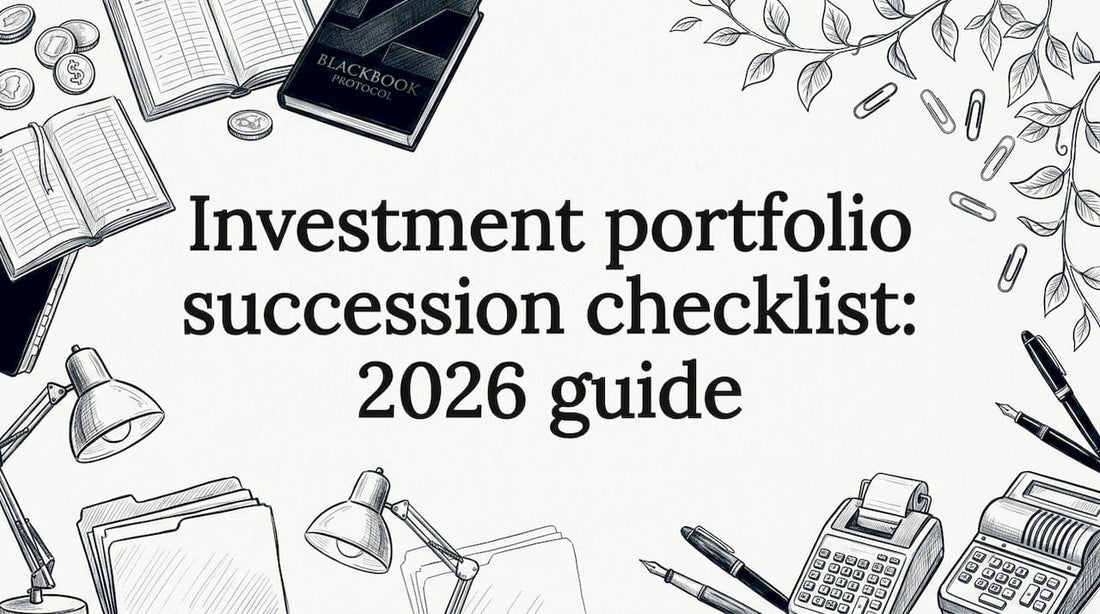 Hand-drawn investment objects title card illustration