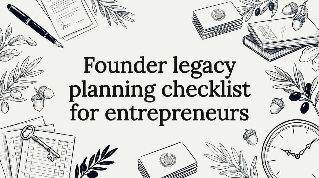 Decorative founder legacy planning blog title card