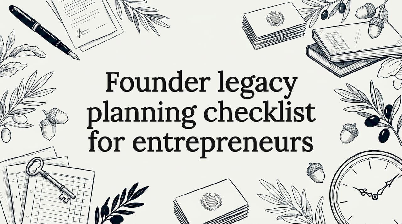 Decorative founder legacy planning blog title card