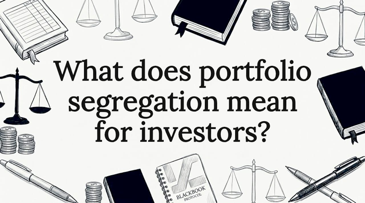 Decorative title card illustration with finance objects