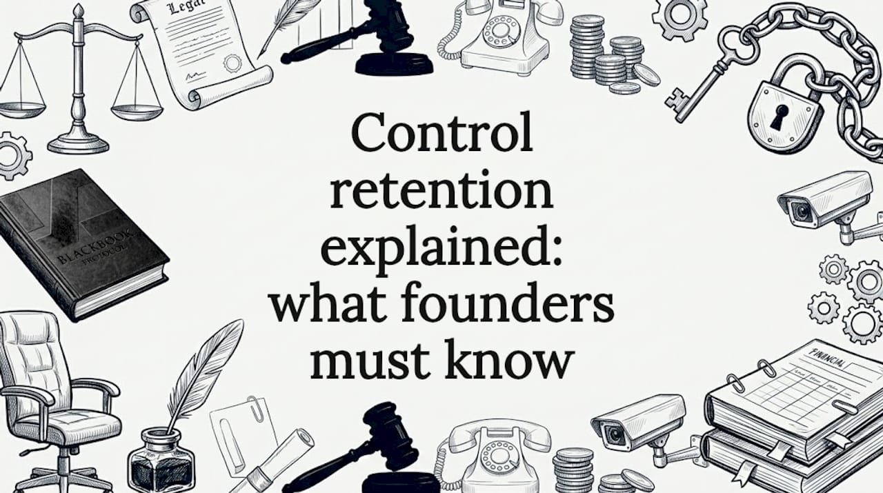 Hand-drawn decorative title card for control retention article