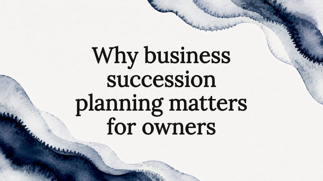 Decorative title card illustration for succession planning
